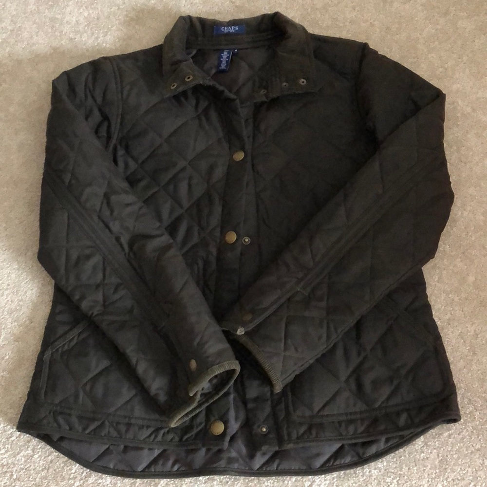 Chaps Snap Front Quilted Jacket